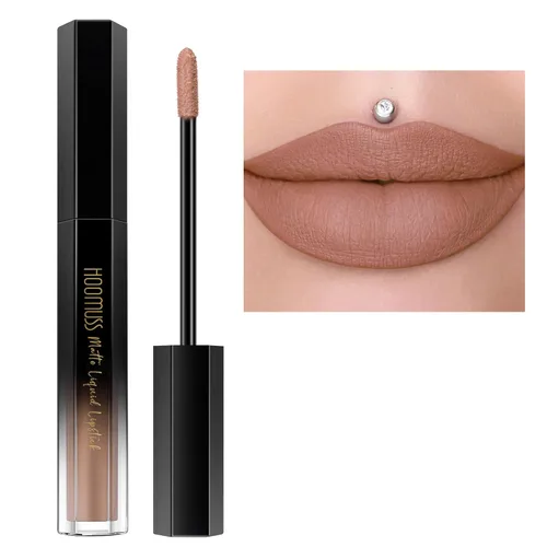 Vista 13 de Lápiz labial rojo de larga duración, pintalabios líquido mate para mujeres sin transferencia, a prueba de manchas, suave y fácil de aplicar