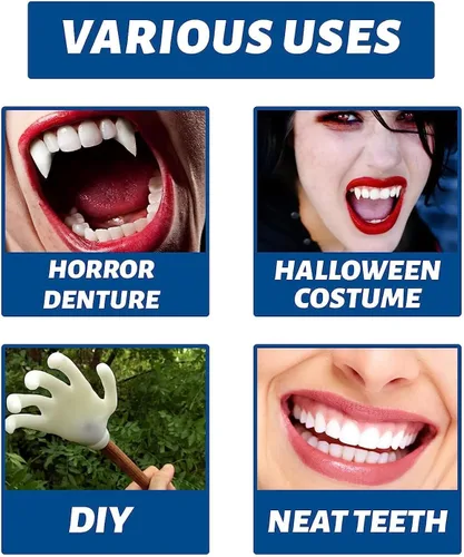 Vista 7 de Kit de reparación de dientes provisionales, kit de reemplazo provisional de dientes falsos para la restauración provisional de dentaduras postizas