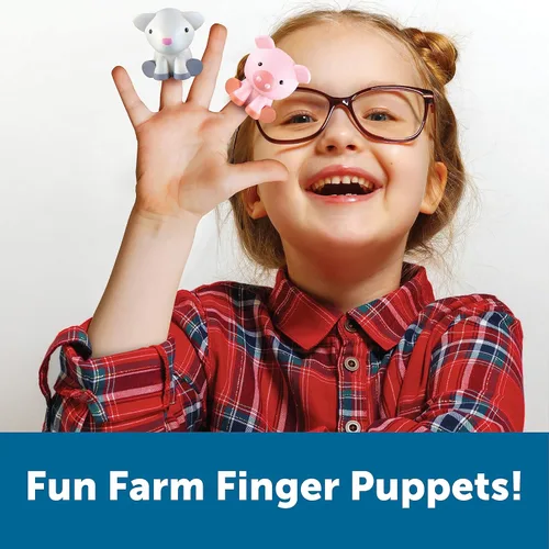 Vista 9 de Learning Resources Peekaboo Learning Farm - 10 piezas, a partir de 18 meses, juguetes de aprendizaje para niños pequeños, juguetes de contar