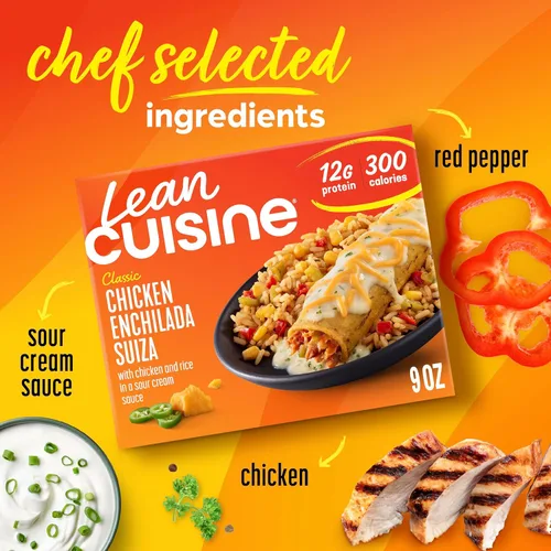 Vista 7 de Lean Cuisine Comida congelada de pollo con enchilada suiza, comida de microondas Comfort Cravings, cena de pollo y arroz congelado, cena congelada