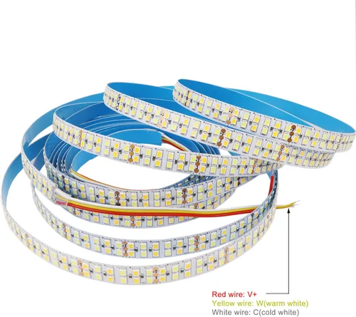 Vista 4 de LEDENET Tira de luces LED sintonizables de 12 V CC CCT blanco cálido blanco frío 3000K-6500K 1680LEDs 16.4ft SMD 2835 Luces de cinta LED