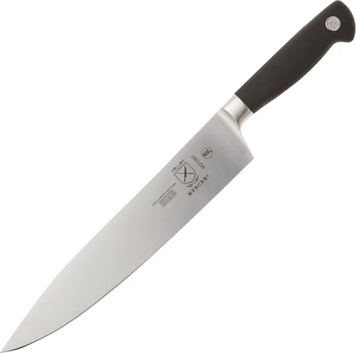 Vista 23 de Cuchillo para carne forjado Mercer Culinary Genesis de 10 pulgadas, Cuchillo rígido, forjado para deshuesar, 15,24 cm, 6", Acero/negro