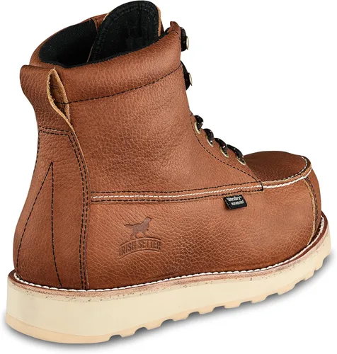 Vista 4 de Irish Setter, Wingshooter ST, Botas para hombre, 6 pulgadas, impermeables, con punta de seguridad no metálica, Botas de trabajo, Marrón, 10,5 ancho