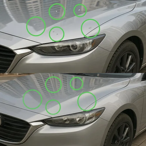 Vista 4 de 130H Mercury Silver - Kit de pintura de retoque para reparación de arañazos y virutas Honda, 0.84 onzas líquidas (0.8 fl oz)