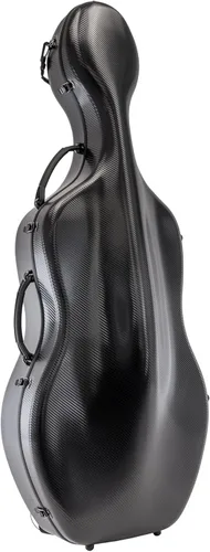 Vista 3 de MI&VI CP-7006WB - Carcasa rígida de fibra de carbono puro de 4/4, 10 libras (tamaño completo), con ruedas, correas de transporte, protección rígida