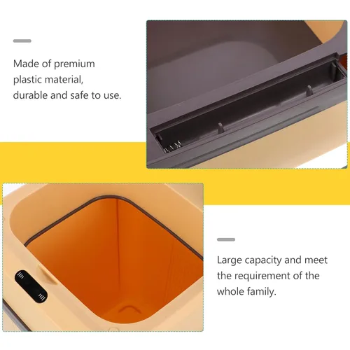 Vista 9 de Cubo de basura automático sin contacto inteligente con modos, contenedor de basura de plástico a pilas para cocina, oficina, baño, sensor sin