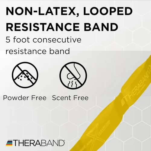 Vista 2 de THERABAND CLX Resistance Band with Loops, 5-Foot Band