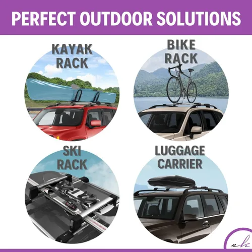 Vista 7 de ERKUL Barras transversales de techo para Toyota Sienna 2011-2020 Barras transversales de aluminio con bloqueo antirrobo para techo Compatible