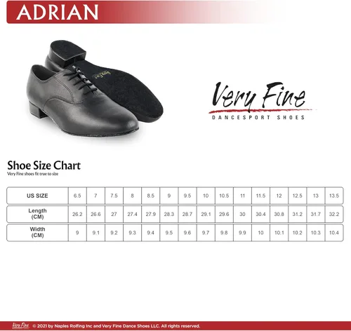 Vista 6 de Very Fine Mens Wide Adrian Leather Ballroom Salsa Tango Waltz Latin Smooth Swing Dance Shoe Black