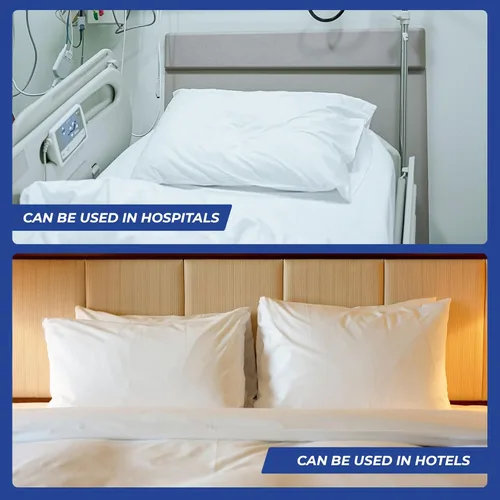 Vista 5 de Fundas de almohada desechables (paquete de 40) – Blanco, 21 x 30 pulgadas (tejido/poliéster), fundas de almohada de un solo uso – Suministros