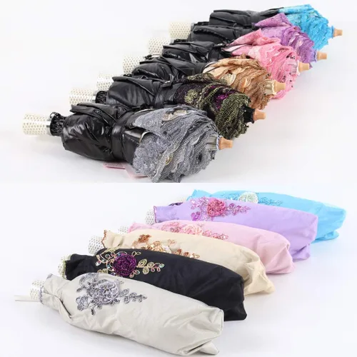 Vista 6 de Honeystore - Parasoles de encaje de flores para fiesta de boda, paraguas nupcial de encaje