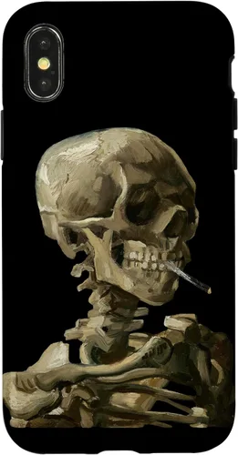 Vista 5 de iPhone 16 Vincent van Gogh Skull of a Skeleton with Burning Cigarette Case
