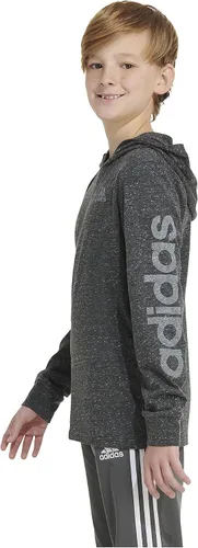 Vista 7 de adidas Camiseta de manga larga con capucha de algodón con logotipo Bos para niño