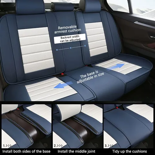 Vista 5 de Fundas de asiento de automóvil para Mercedes-Benz GLC 300 2017-2022, funda de asiento de automóvil de 5 asientos, antideslizantes, impermeables