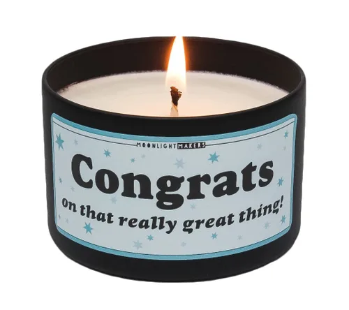Vista 47 de Moonlight Makers Congrats Y'all Hot Apple Pie Scented Candle - Handmade Natural Soy Candle Wax, 25 Hour Burn Time, Cute Friendship and Birthday