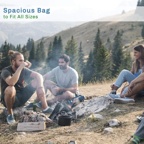 Vista 6 de Sleeping Bag - Lightweight Envelope-Style 32F Rated Outdoor Sleeping Bag with Hood and Carry Case for Backpacking, Camping and Hiking by Wakeman