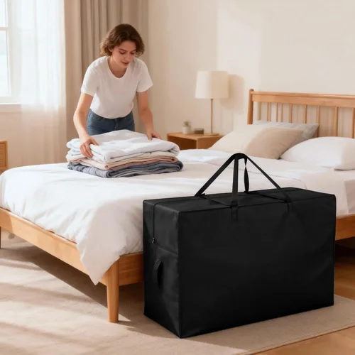 Vista 7 de Bolsa de almacenamiento plegable para colchón, funda de transporte para colchón triple, se adapta a colchón triple plegable de 3 pulgadas