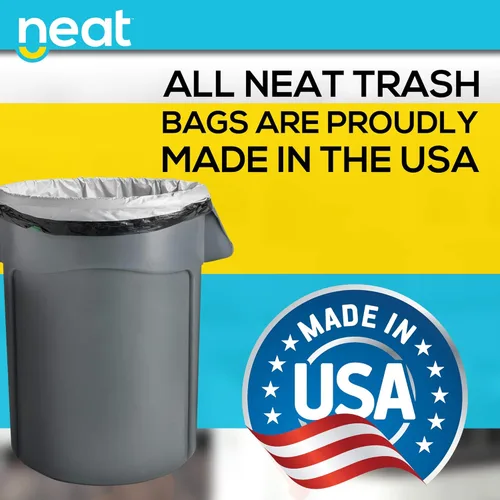 Vista 8 de Neat Tall Kitchen - Bolsas de basura con cordón de 13 galones (MEGA 200 unidades) - Triple capa fortificada, ecológica, 50% material reciclado