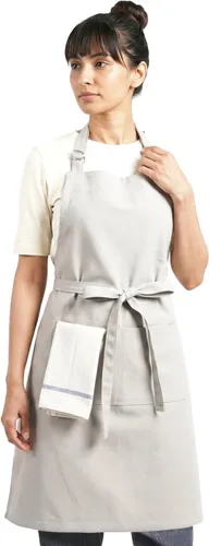 Vista 14 de Delantal de cocina 100% algodón con 2 bolsillos, delantal de chef ajustable para cocinar, hornear barbacoa, delantal unisex