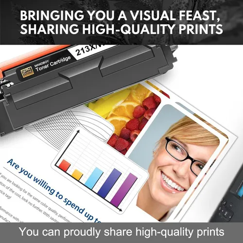 Vista 5 de Paquete de 4 cartuchos de tóner 213X compatibles con HP 213X 213A, funciona para Color Laserjet Enterprise 5700dn MFP 5800dn 6700 6701dn MFP 6800