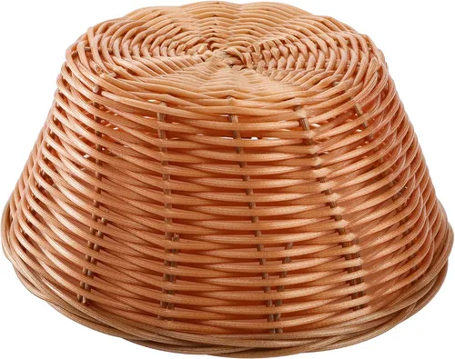 Vista 4 de Yesland Paquete de 12 cestas redondas de plástico pequeñas de regalo, rollo de pan tejido de 7 pulgadas y cestas para servir alimentos, canasta