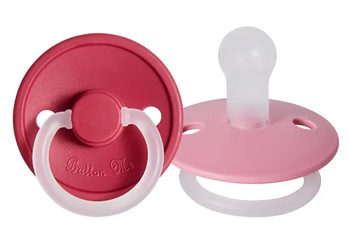 Vista 9 de ButtonMe - Chupetes de silicona suave de alta calidad para recién nacidos de 0 a 6 meses, sin BPA, paquete de 2 chupetes cómodos y elegantes de 0 a