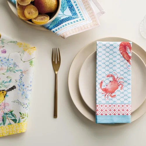 Vista 284 de Maison d' Hermine Juego de 4 servilletas de tela 100% algodón, suaves y duraderas, servilletas cuadradas reutilizables para uso diario, lavables