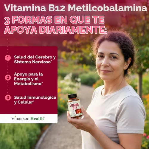 Vista 6 de Vitamina B12 1000mcg - Tabletas masticables de sabor a cereza
