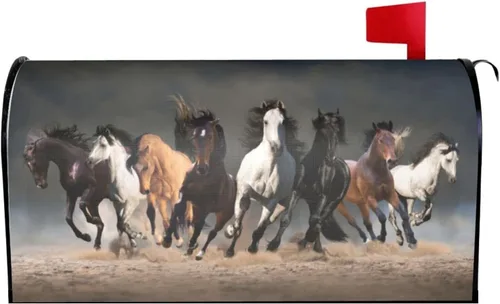 Vista 8 de Funda magnética para buzón de bandera estadounidense, Día de la Independencia, patriótico, impermeable, para buzón, decoración de buzón de 21 x 18