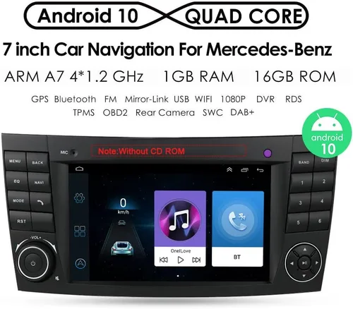 Vista 3 de Radio de coche Android de 7 pulgadas con navegación GPS + cámara de repuesto HD para Mercedes Benz C E Clase W203 E W211 CLS Clase W219 CLK W209 SL