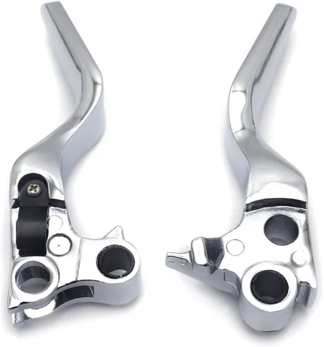 Vista 7 de HTTMT - Palancas de embrague de freno cortas cromadas compatibles con H-D 96-03 XL/96-07 Dyna Touring FLHR