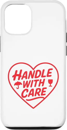 Vista 28 de Handle with Care - Cute Heart Warning Design Case for iPhone 17