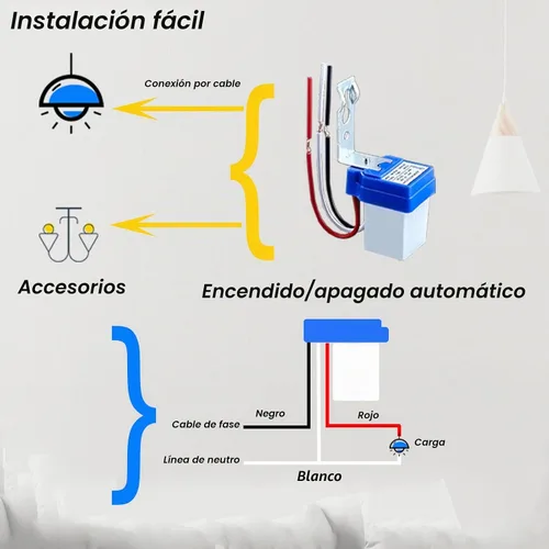 Vista 6 de Paquete de 2 Interruptores de Luz con Fotocélula AC DC 12V 10A de Encendido/Apagado Automático, Interruptor de Foto con Fotocélula, Interruptor