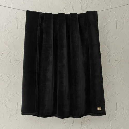 Vista 8 de UGG Coco - Manta acogedora para sofá y cama, 50 x 70 pulgadas, color negro (tinta)