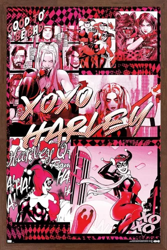 Vista 10 de Trends International DC Comics - Póster de pared de Harley Quinn de Good To Be Bad, 22.375 x 34 pulgadas, versión enmarcada plateada Versión
