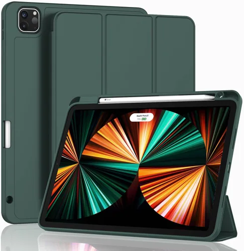 Vista 20 de ZryXal Funda para iPad Pro de 12.9 pulgadas 2022/2021/2020 (6ª/5ª/4ª generación) con soporte para lápices, funda inteligente para iPad
