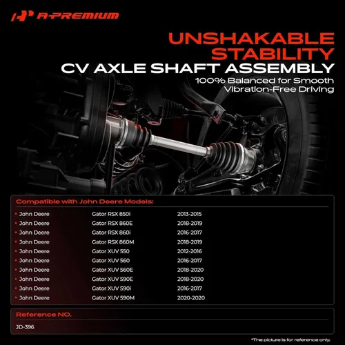 Vista 2 de A-Premium Par (2) Conjunto de eje delantero CV compatible con John Deere Gator RSX 850i/860E/860i/860M, Gator XUV 550/560/560E/590E/590i/590M