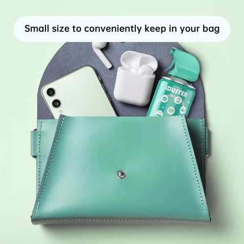 Vista 7 de iDuster Plumero de aire enlatado comprimido para computadora, limpiador de teclado electrónico desechable para limpieza de plumero, 3