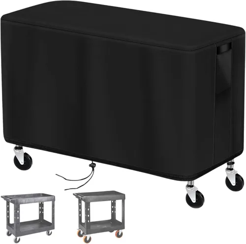 Vista 16 de Cubierta para Carrito de Exteriores para Carritos Rodantes WDT de 3 Niveles con Ruedas de Capacidad de 990 Libras, Cubierta Impermeable de Servicio