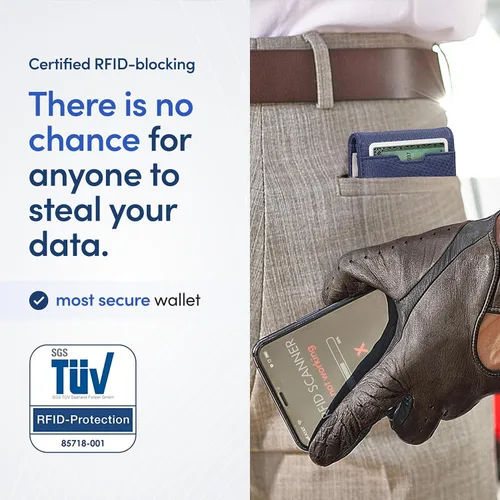 Vista 5 de TRAVANDO Mens Slim Wallet with Money Clip AUSTIN RFID Blocking Bifold Credit Card Holder for Men with Gift Box