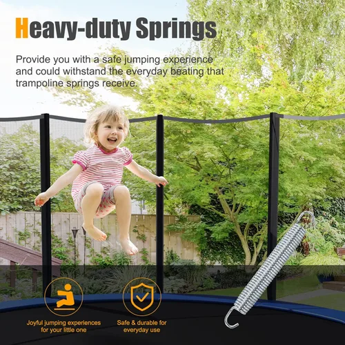 Vista 2 de Giantex Muelles galvanizados para trampolín de 7 pulgadas, kit de repuesto de resorte de alambre de acero, piezas de trampolín duraderas de alta