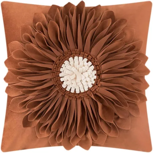 Vista 30 de OiseauVoler Fundas de almohada hechas a mano de 18 x 18 pulgadas, fundas de cojín de girasol 3D azules, fundas de almohada decorativas para sofá