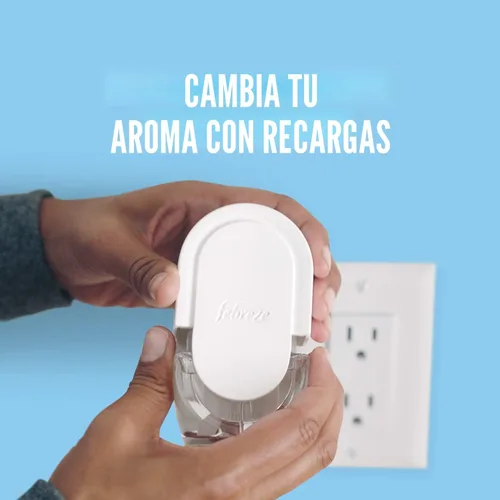 Vista 10 de Febreze - Ambientador enchufable, kit de inicio con aceite perfumado que combate los olores, ambientadores para el hogar, baño y cocina, larga