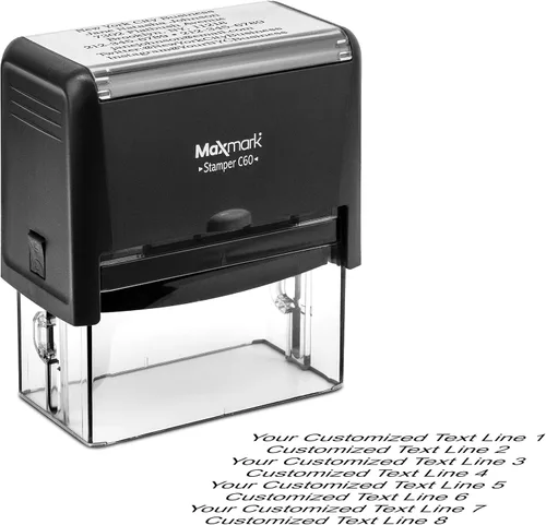 Vista 13 de MaxMark Sello de firma personalizado: sello de bolsillo preentintado de tamaño pequeño personalizado con tu firma