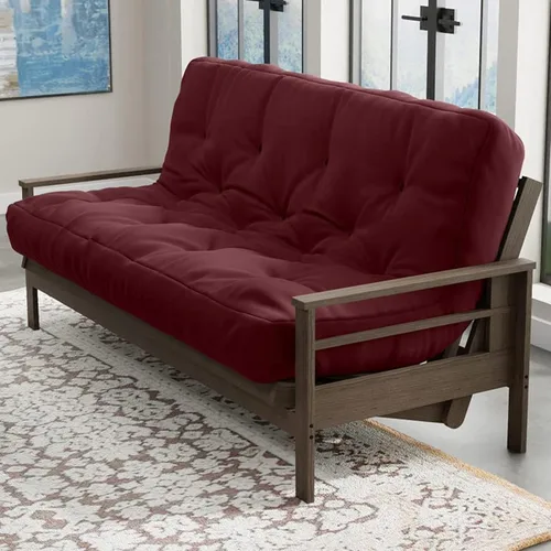 Vista 9 de Loosh Principal Colchón de espuma viscoelástica para sofá cama de tamaño matrimonial de 6 pulgadas, fabricado en Estados Unidos, beige, sin marco