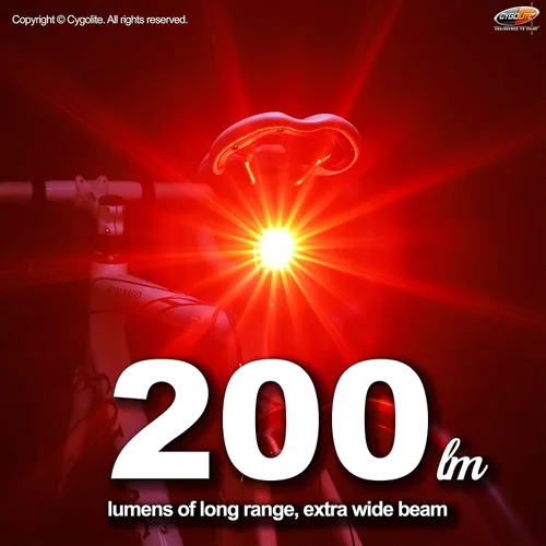 Vista 2 de Cygolite Hotshot Pro - Modelos de luz trasera de bicicleta de 200 y 150 lúmenes, estilos de montaje duro y flexible, 6 modos de noche y día