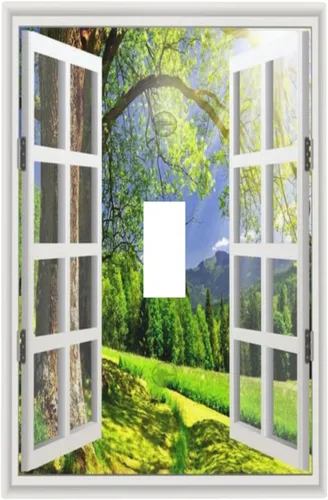 Vista 17 de Cubiertas de Tomacorriente 3D Árbol Morado 1 Gang Placa de Cubierta de Interruptor de Luz Dúplex Placas Decorativas de Pared Placa de Interruptor