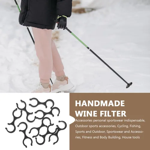 Vista 3 de EXCEART 8 clips de bastón de senderismo para postes de 5 a 2.4 in de diámetro, cierres de almacenamiento de plástico para bastones, accesorios