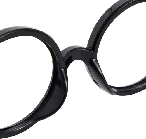 Vista 8 de Paquete de 24 lentes de nerd, suministros de fiesta, anteojos redondos negros para disfraces de cosplay