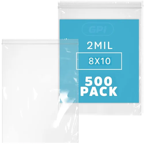 Vista 10 de GPI Bolsas de polietileno con cierre de plástico transparente, caja de 200, 2 mil de grosor, 2 pulgadas x 3 pulgadas, para viajes, almacenamiento